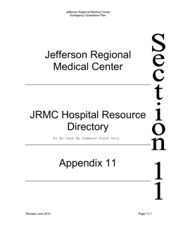 Jefferson Regional Medical Center JRMC Hospital Resource