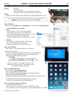 Guideline e - Connect iPad / And droid to BM M-3000