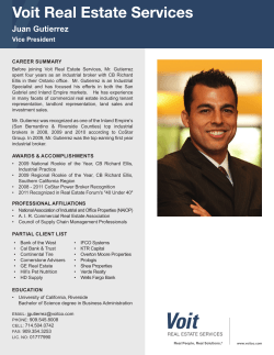 Resume - Voit Real Estate Services