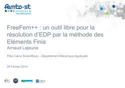 Introduction &agrave; FreeFem++, une plateforme El&eacute;ments Finis libre