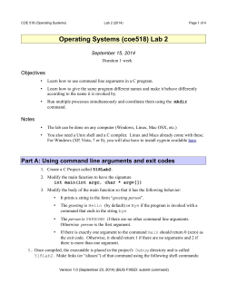 Operating Systems (coe518) Lab 2