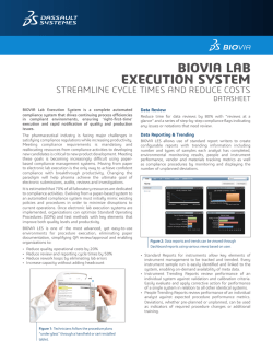BIOVIA LAB EXECUTION SYSTEM