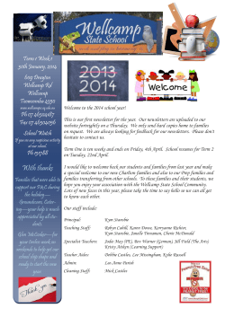 newsletter-2014-01-30 - Wellcamp State School