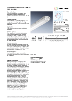 Fiche technique Oleveon 236 E PC TOC: 5221004