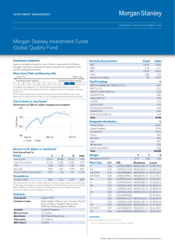 Morgan Stanley Investment Funds Global Quality