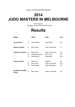 Results - Judo Victoria