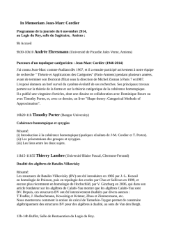 In Memoriam Jean-Marc Cordier - LAMFA