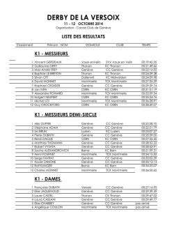 Les résultats de la course 2014
