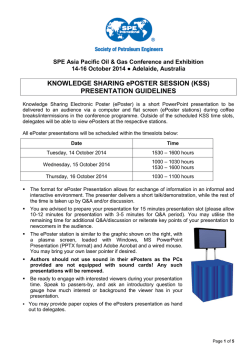 Preparing an ePoster Presentation - SPE Author Kits