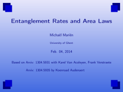 Entanglement Rates and Area Laws