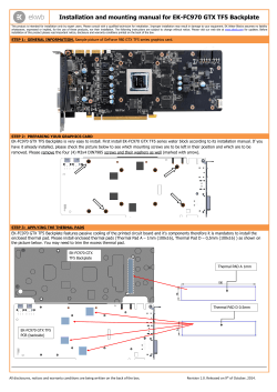Installation and mounting manual for EK-FC970 GTX TF5