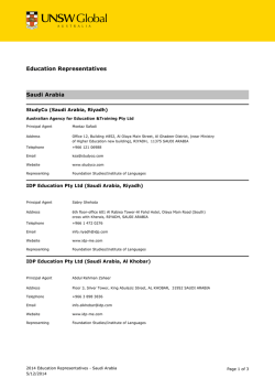 Education Representatives Saudi Arabia