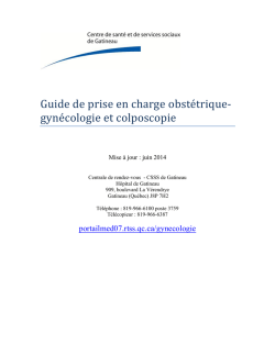 Guide de prise en charge obstetrique-gynecologie et