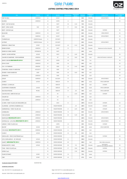 Téléchargez la liste des Centres Commerciaux précaires 2014