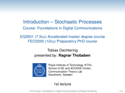 Course: Foundations in Digital Communications