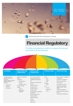 Financial Regulatory brochure