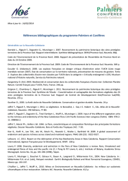 Références bibliographiques du programme