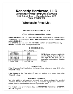 Current Price List - Kennedy Hardware LLC