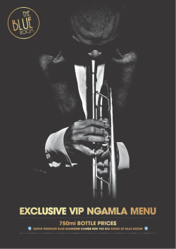 VIP Menu - Blueroom Hatfield