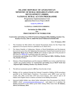 IFB Notice- KNZ-018 - NRAP| National Rural Access Program