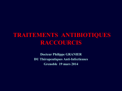 Traitements antibiotiques raccourcis