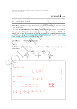 Homework 2 - Department of Electrical and Electronic Engineering