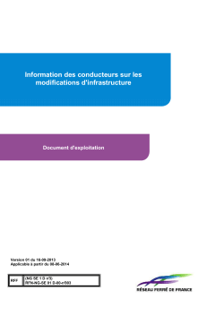 Information des conducteurs sur les modifications d