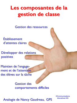 Les composantes de la gestion de classe
