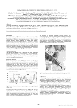 PLEASURE BOAT ANCHORING PRESSURE IN A
