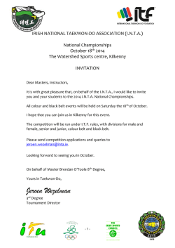 Jeroen Wezelman - Irish National Taekwon