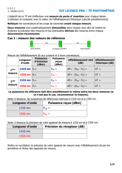 IUT - TP photom&eacute;trie