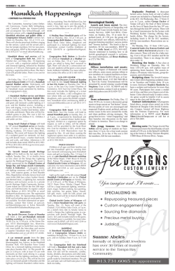 Hanukkah Happenings - Jewish Press of Tampa