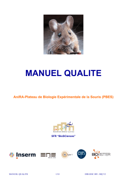 Manuel qualité PBES - BioSciences Gerland