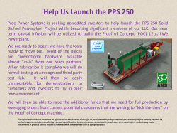 Help Us Launch the PPS 250