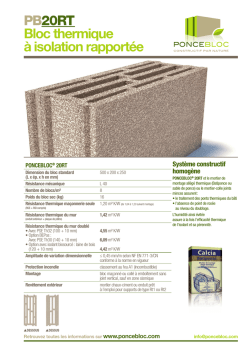 Fiches produits Poncebloc