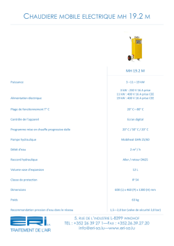 Fiche technique Mobiheat MH 19.2 M