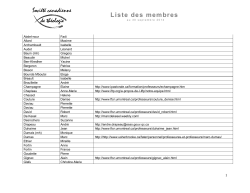 Liste des membres de la Société