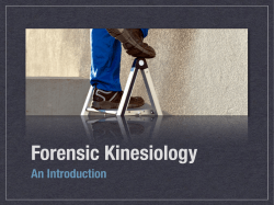 Introduction to Forensic Kinesiology