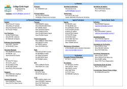 Organigramme 2014-2015