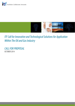 ITF Call for Innovative and Technological Solutions for Application