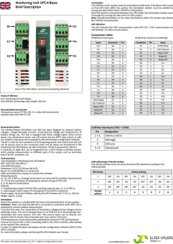 Monitoring Unit UPC4-Basic Brief Description