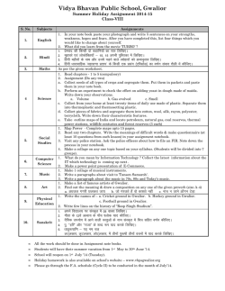 Download Here - Vidya Bhavan Public School,Gwalior