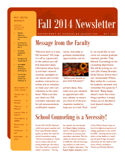 Fall 2014 Newsletter - West Chester University