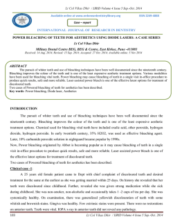 INTERNATIONAL JOURNAL OF RESEARCH IN DENTISTRY