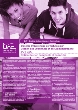 Fiche formation DUT GEA - Universit&eacute; de la Nouvelle