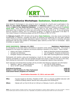 KRT Radionics Workshops: Saskatoon, Saskatchewan