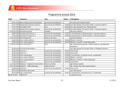 Programme annuel 2014