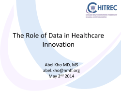 Role of Data in Healthcare