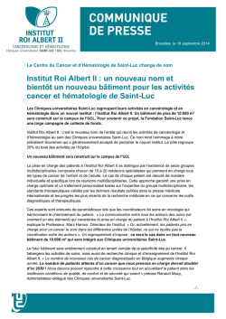 Institut Roi Albert II - Cliniques universitaires Saint-Luc