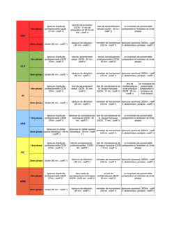 Tableau des &eacute;preuves CSTAGN - lagendarmerierecrute.fr